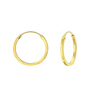 14k Gold Square Edge Hoop Earrings 20mm​